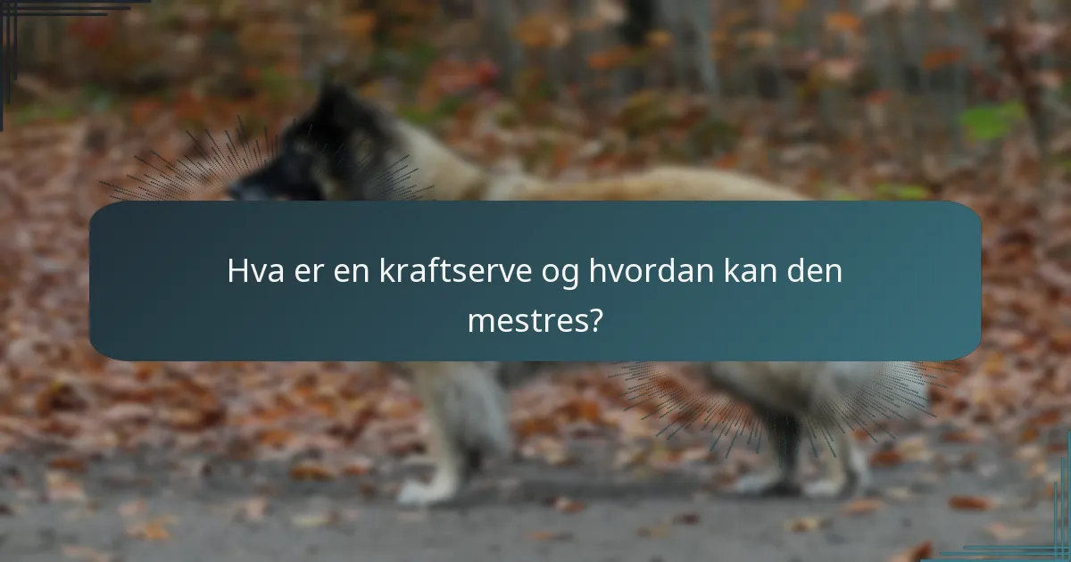 Hva er en kraftserve og hvordan kan den mestres?