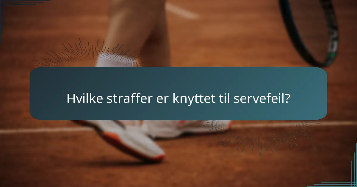 Hvilke straffer er knyttet til servefeil?