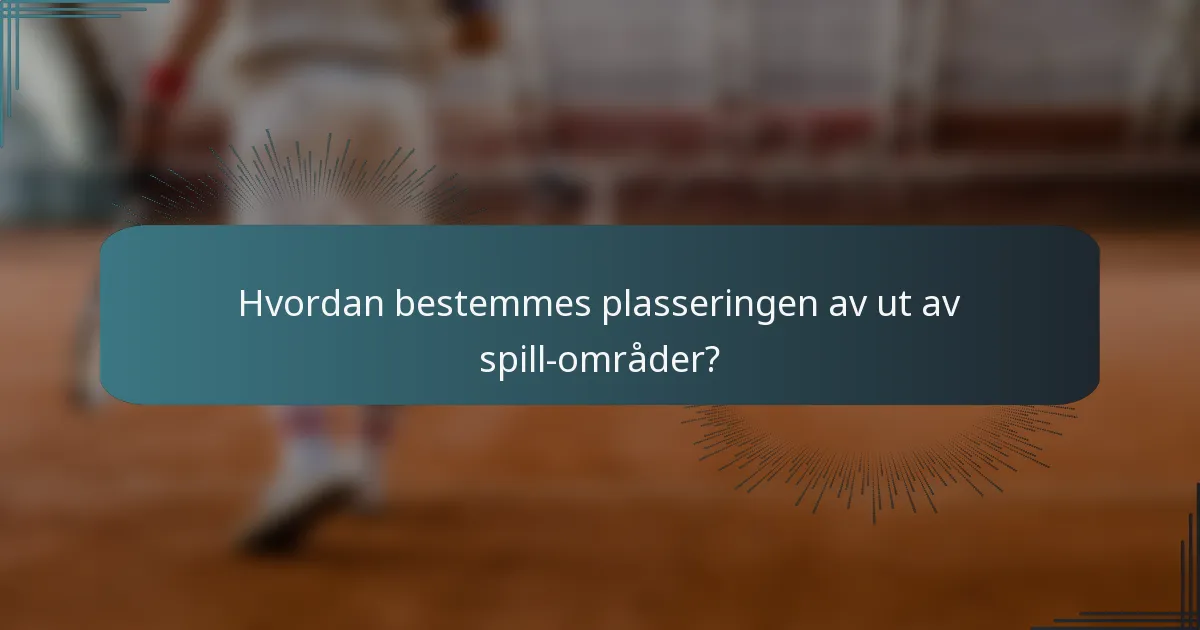 Hvordan bestemmes plasseringen av ut av spill-områder?
