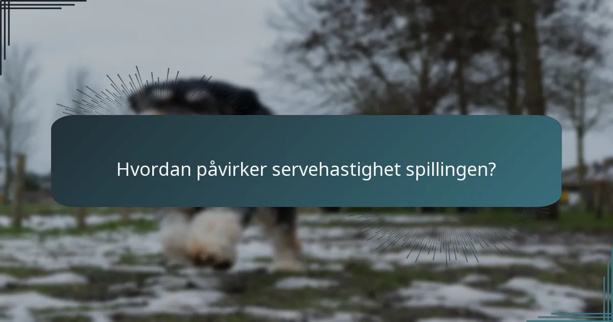 Hvordan påvirker servehastighet spillingen?